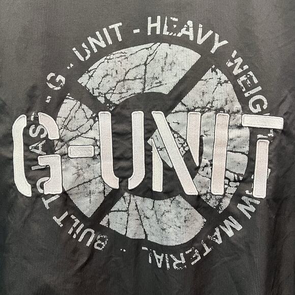 VTG G-Unit Men's Y2K Black Spell Out Full Zip Jacket Sz Large 50 Cent Hip Hop - Picture 11 of 16